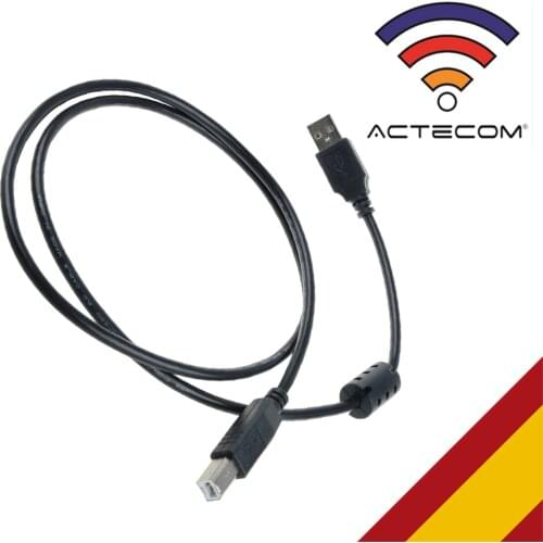 ACTECOM Cable USB 2.0 para Impresora Escáner con Conector Tipo A/M B/M Negro Modelo Blindado Macho