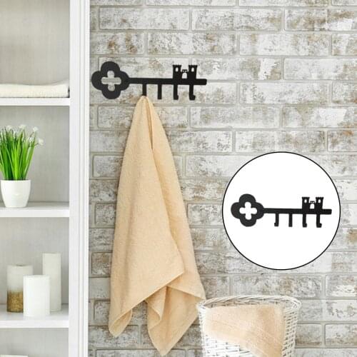 Creative Key Shape Wall Mounted Holder Clothes Hooks Kids Room Decorative Key Towel Hanging Hanger Kitchen Storage Hook