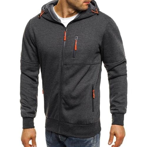Spring Mens Jackets Hooded Coats Casual Zipper Sweatshirts Male Tracksuit Fashion Jacket Mens Clothing Outerwear