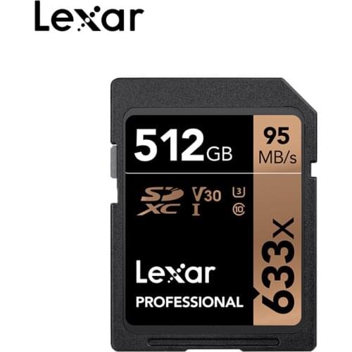 Lexar Genuine 633x 16G 32GB U1 SDHC 64GB 128GB 256GB 512GB U3 SD Card SDXC For 1080p 3D 4K video Camera Class 10 Memory Card