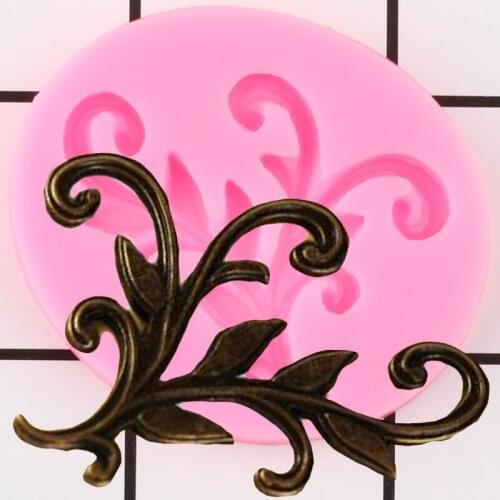 Leaves Flower Vine Cake Border Silicone Cake Decorating Tools Cupcake Topper Fondant Mould Candy Clay Chocolate Gumpaste Molds