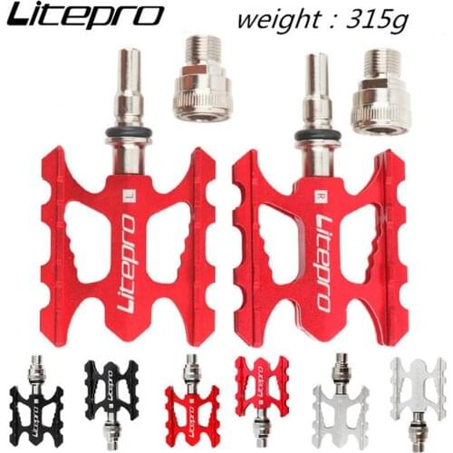 Litepro For Brompton Fnhon Quick Release Folding Bike Pedal Ultra-light MTB Road Bike Non-slip Bicycle Pedal Aluminum Alloy