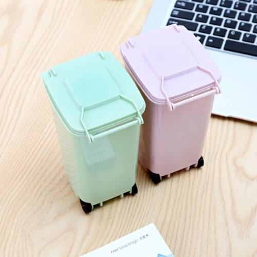 Mini High Quality Waste Bin Portable Small Trash Can Creative Desktop Home Trash Little Trashbox For Office Tabletop Supplies