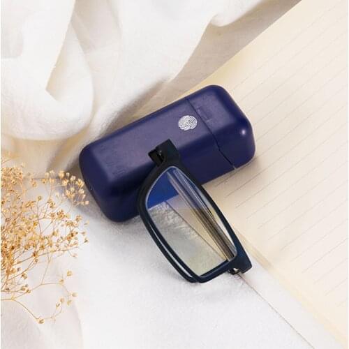 New foldable anti blue-ray reading glasses for men and portable telescopic spectacles for women +2.00 +2.50