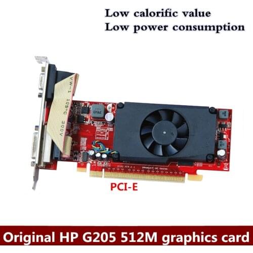Original MSI OEM Video Card HP G205 DDR2 512M PCI-E interface DVI + VGA Low Power Consumption HD graphics card Graphics card