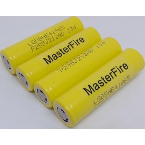 MasterFire HE4 18650 2500mah 3.7V 35A High Drain Rechargeable Battery Lithium Batteries Cell For Flashlights Power Tools