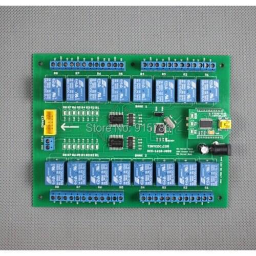 16way relay module board / USB control computer control switch 10A 250VAC / network relay