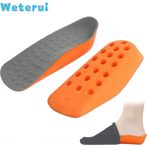 Half Invisible Height Increase Heel Insoles Pad for Men Women Arch Support Orthotics Heel Cup Support Cushion Inserts