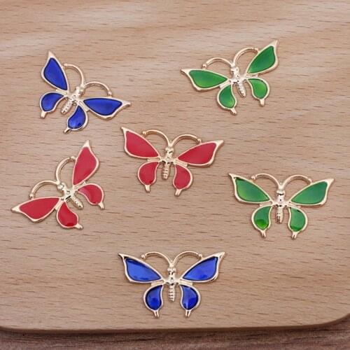 REGELIN 16*26mm Copper Butterfly Filigree Wraps Connectors Charms Pendant For DIY Jewelry Making Accessories Handmade Findings