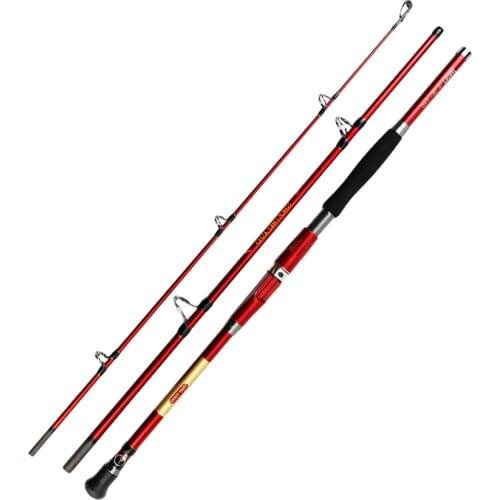 TOMA 1.8m 2.1m 2.4m Spinning Sea Fishing Rod Jigging Carbon Fiber 30 Ton Saltwater Sea Bass Trolling Boat Fishing Rod 30-50Lb