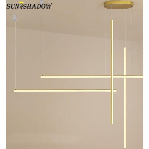 Led Pendant Light 100cm Modern Chandelier Pendant Lamp for Foyer Living room Dining room Kitchen Gold Lamp 110V 220V Luminaires