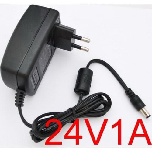 1pcs 24V 1A Generic 24V 1A AC Adapter 1000mA EU Plug for Logitech GT Driving Force Pro Steering Wheel Mains