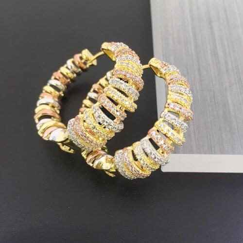 Vanifin Fashion Jewelry Twist Pinellas Micro inlay Party Earrings Anniversary Banquet Daily Best Gift