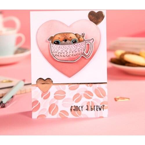 Fancy a Brew? Stamps and Die Sets 2021 for Diy Scrapbooking Album Paper Cards Clear Stamp And Metal Cutting Die