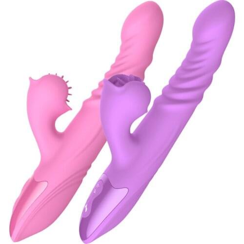 Tongue Licking Thrusting Vibrator for Women Swing Heating Girl Sex Toys for Women Masturbation