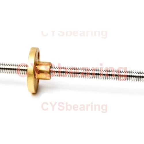 2pcs/lot RepRap 3D Printer THSL-300-8D Lead Screw Dia 8MM Thread 8mm Length 300mm with Copper Nut