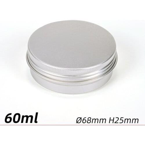 24/96pcs 50g Empty Refillable Bottles Aluminum Tin Round Cans Box Silver Cream Jar Pot Case Screw Thread Lid Lip Balm Container