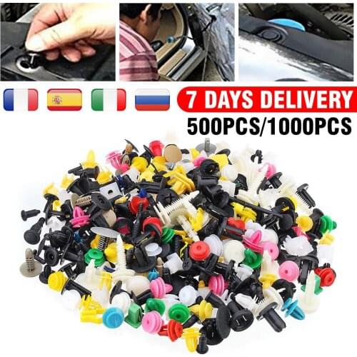 500x Mixed Fasteners Door Trim Panel Auto Bumper Rivet Car Clips Retainer Push Engine Cover for Fender Fastener Clips Universal