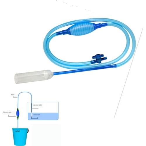 Aquarium Siphon Pump Fish Tank Cleaner Water Changer with Air-Pressing