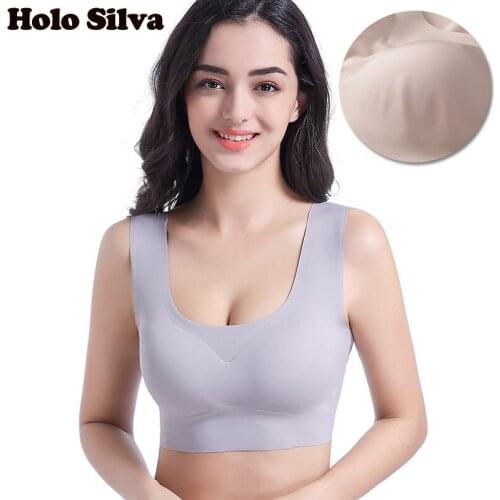 Seamless Modal Bra Sexy Push Up Plus Size S M L XL Ultra Thin Vest Bras Full Cup One-Piece Sleeping Seamless Underwear Home Bras