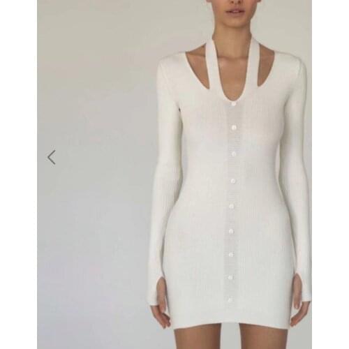 Модные трикотажные платья BRUSCREST China At AliExpress