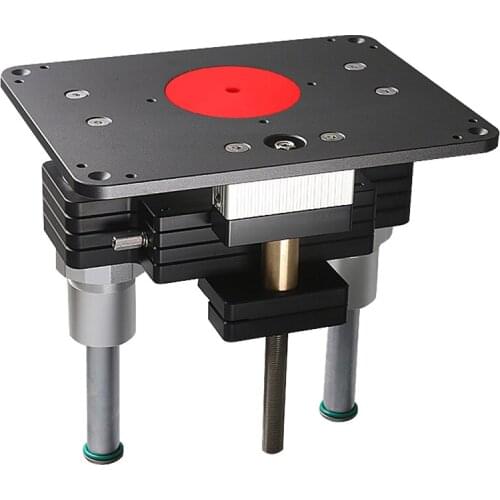 Woodworking Heavy Duty Router Lift With Multifunctional Aluminium Router Table Insert Plate Engraving Machine With Flip Board