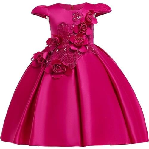 2021 Flower Girls Dresses For Party And Wedding Dress Pearls Children‘s’ Clothing Gown Elegant Princess Dress Evening 3-10 Years