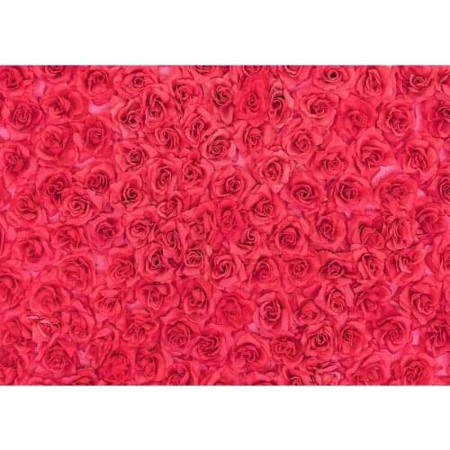 Red Flowers Photographic Backdrops Computer Printed Backgrounds Photo Studio for Baby Lovers Valentines Day Wedding Photophone