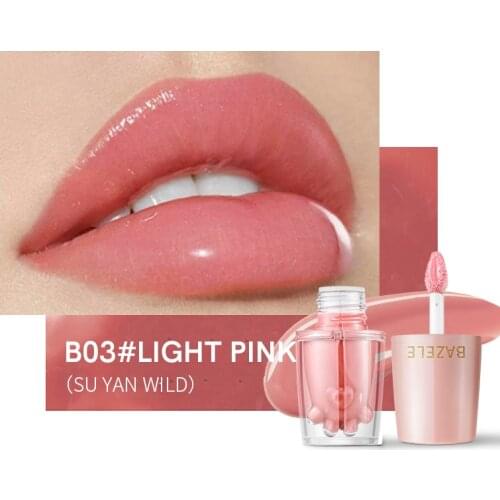 Pudaier BAZEL Crystal Liquid Lipstick Lip Gloss Lips Plumper Mirror Moisturizing Lip Glaze Shimmer Glitter Lip Makeup TSLM2