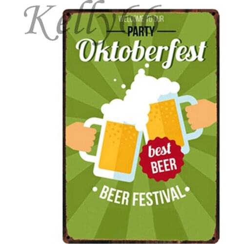 [ Kelly66 ] Party Best Beer Festival Metal Sign Tin Poster Home Decor Bar Wall Art Painting 20*30 CM Size y-1655