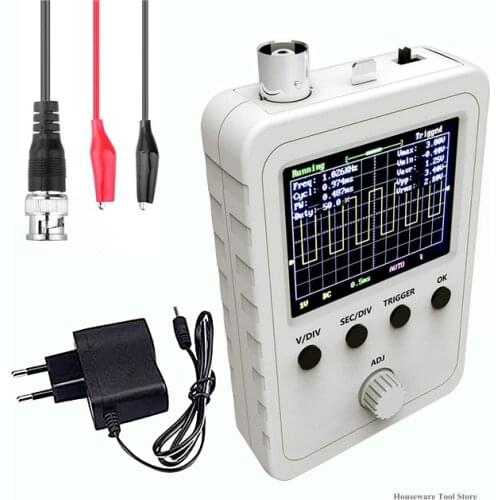DSO150 Shell Oscilloscope Kit Updated 2.4-Inch Tft Digital Oscillator Kit with Power Supply and Bnc-Clip Cable Probe Q15001 New