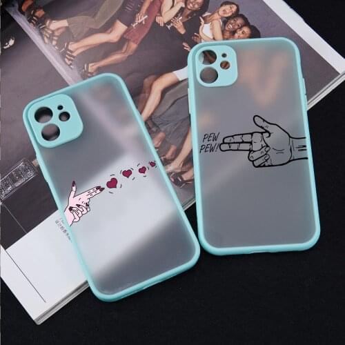 Creative Couple Style Painting Print Phone Case for iPhone 11 12 Mini Pro X XS XR Max 7 8 6 6S Plus SE 2020 Back Cover Fundas