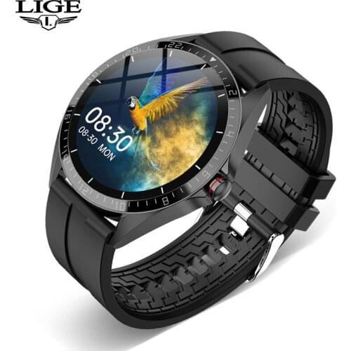 LIGE Sports smart watch Men Full-screen touch operation For Android ios iPhone Heart rate waterproof health smartwatch Women