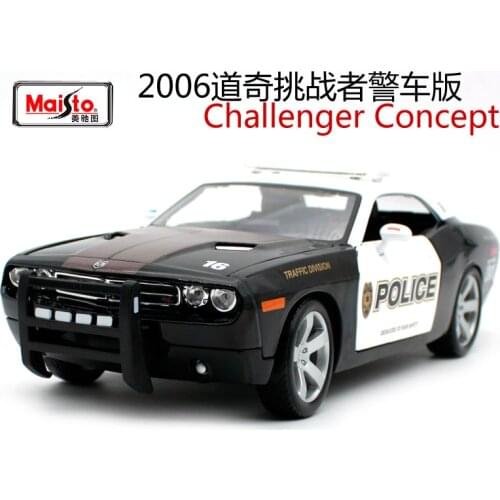 Maisto 1:18 2006 DODGE Challenger Concept police car version of the car model Diecast Model Car Toy New In Box