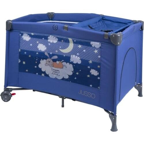 Indigo Soft Linen Playpen 70x110 cm Portable Playpen Quality Easily Installed Playpen Crib Cradle Securely