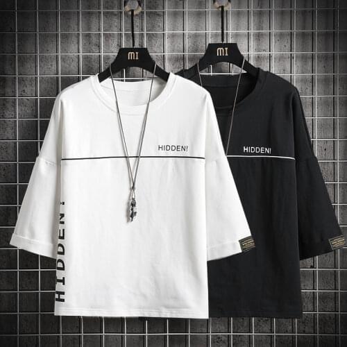 Fashion Short Sleeves Casual O NECK Casual T-shirt Black White Mens Cotton 2021 Summer Clothes TOP TEES Tshirt OverSize M-5XL