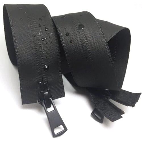 20/60/65/70/75/80/90/100/120/150cm 5# double open black&white nylon invisible waterproof zipper for down jackets outdoor jackets