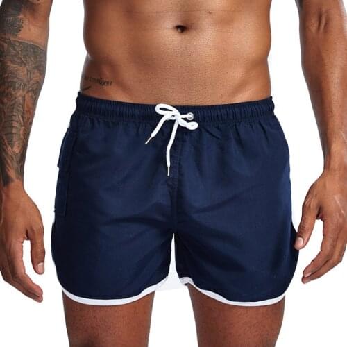 2021 mens solid color fashion beach shorts mens brief underwear men polyester multicolor sports shorts men