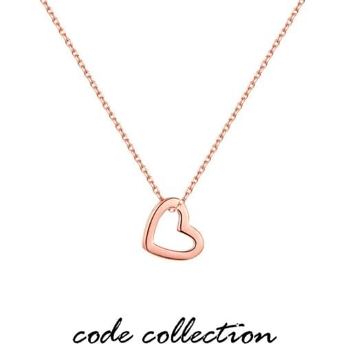 New Heart-shaped Hollow necklace&pendants elegant concise geometric for women girl wedding necklace chain jewelry accessories