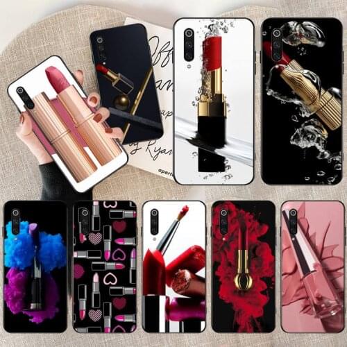 PENGHUWAN Beauty Makeup Lipstick Soft black Phone Case for Redmi Note 8 8A 7 6 6A 5 5A 4 4X 4A Go Pro Plus Prime
