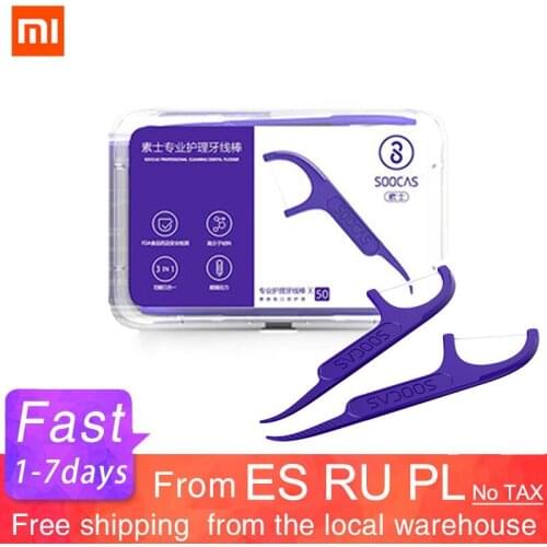 New Xiaomi Portable Dental Floss Interdental Brush Floss Pick With Box Plastic Dental Care Picks Tooth Cleaner Hygiene Oral Care