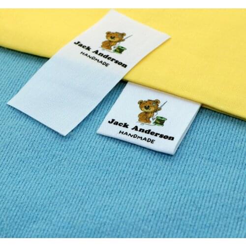 Custom Sewing label, Handmade Tags, Custom kids Name Labels,Cotton Ribbon labels, Logo Labels(FR131)