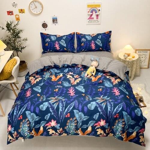Leaves Bedding Set With Pillowcase Duvet Cover Sets Bedspread Sheet Single Full Queen King Size Quilt Covers Home Bedclothes