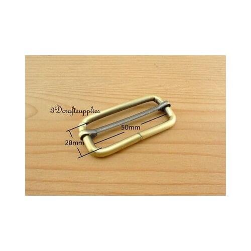 Strap adjuster rectangle sliders Heavy duty anti brass 50 mm 2 inch 10pcs U24
