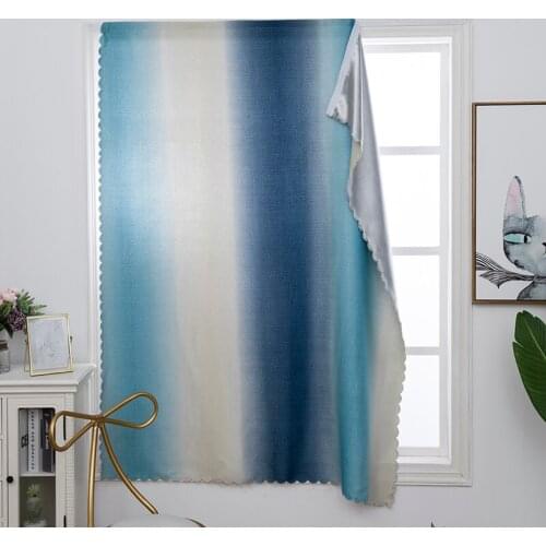 Romantic Rainbow Color Sheer Curtain Girl Kids Bedroom Full Blackout Window Drapes Hollow Star Curtain Home Decor 130*80 CM