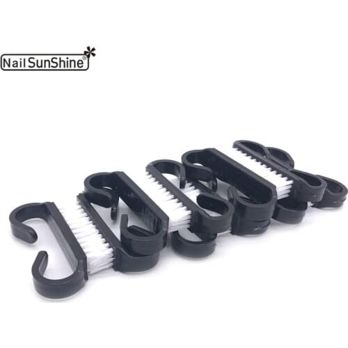 100pcs/lot Nail Cleaning Black Nail Brush Tools File Nail Art Care Manicure Pedicure Soft Remove Dust Small Angle Clean Brushes