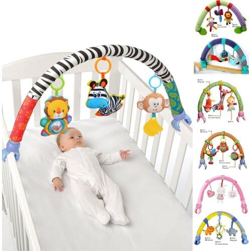 Cute Newborn Rattles Baby Toys Infant Stroller Car Clip Lathe Hanging Seat & Stroller Toys Mobile Educational Toys 0-12 Months