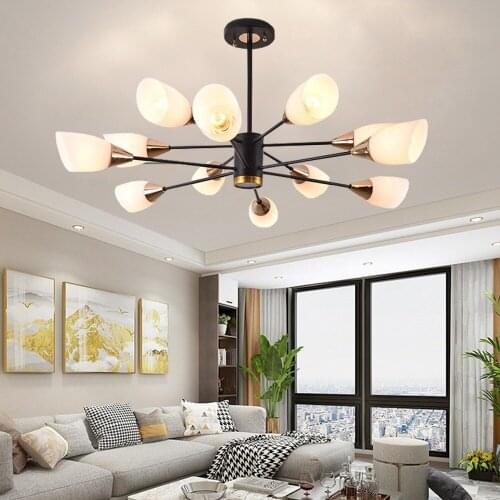 Nordic living room chandelier simple horn light creative bedroom dining light luxury molecular chandelier