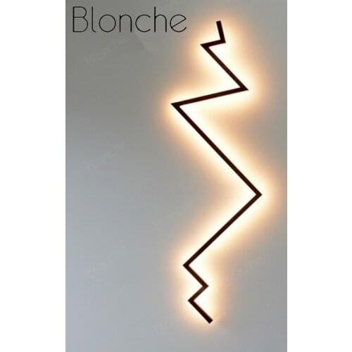 Post-Modern Creative Line Wall Lamp Minimalism Wall Light Fixtures for Lobby Dining Room Bedroom Wall Sconce Art Home Decor 220V
