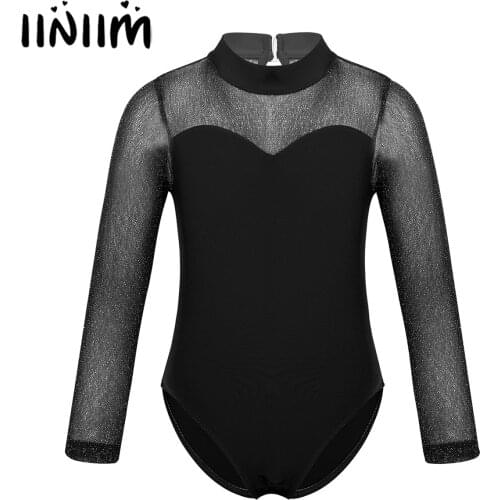 Kids Teen Shiny Tulle Ballerina Sweetheart Chest Keyhole Back Ballet Dance Wear Gymnastics Leotard for Girls Turnpakje Costumes